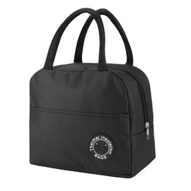 Insulated Lunch Bag 5.5L Lunch Box Cooler Portable Waterproof Insulated Lunch Bag for Women Men Kids School Office Picnic (Black)