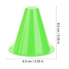 BORDSTRACT Pack of 10 Football Training Cones & Cones Sport 3.35 Inch Plastic Cones Football Barriers Plastic Marker Holder Accessories (Green)