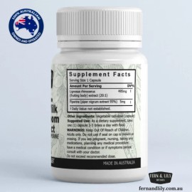 High strength Tiger Milk Mushroom extract 20:1 with piperine Lignosus rhinocerus