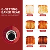 Roter Mond 2 Slice Toaster Retro Stainless Steel with Bagel,