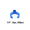 YZMSZ 1/4" O.D. Tube Fitting Blue Locking Clip Clamps for