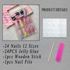 ROFIBUT Long Curved Press on Nails Duck Fake Nails with