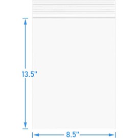 DOTUHAO 100 Count Plastic Zip Bags, 8.5'' X 13.5'' Clear Plastic Bags, Resealable Bags, Small Zipper Bags, Jewelry Bags with Resealable Lock Seal Zipper (100PCS, 8.5'' X 13.5'')