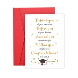 Sophauteem Graduation Card for Him Her, Middle School Graduation Gifts, Class of 2025 College Middle High School Cards for 2025 Grad Students Nurse Girls Boys Women Men,