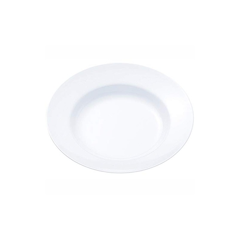 nagao Melamine Resin White Dinnerware Soup Plate 23 cm No. (A