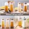 Kichvoe 4 Unidades de Botellas de Condimento Exprimibles con Tapa