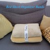 Tekalobr 4pcs Bed Sheet Organizer Bands, Closet Organization Sheet Straps,