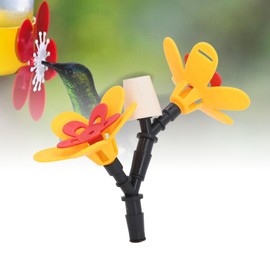 DIY Hummingbird Feeder, Bottle Recycling Bird Feeding Flower Kit, Humming Bird Feeder Stand for Patio Garden Courtyard (Dual Flower)