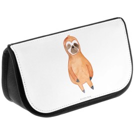Mr. & Mrs. Panda Cosmetic Bag Sloth Satisfied, White, Hand Drawn