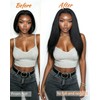5PCS Yaki Straight Clip in Hair Extensions 14 Inch Natural