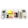 Amtido 7Pcs Drawer Organiser Set - Sturdy Clear Plastic -