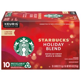 Starbucks Holiday Blend K-cups Coffee (Holiday Blend, 10 Count (Pack of 2))