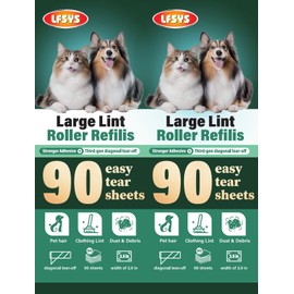 9.45 Inch Extra Sticky Lint Roller Refills 6 Pack (534 Sheets) – Durable and Sticky Rolls with Easy-Tear Perforations for Effortless Pet Hair and Lint Cleaning on Furniture, Carpets, and Clothes
