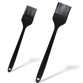 Silicone Basting and Pastry Brush Set, 2-Piece Heat-Resistant Brushes with Steel Core Handle, One-Piece BPA-Free Design for BBQ, Grilling, Baking & Cooking – Dishwasher Safe