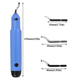 Deburring Tool Kit with 15pcs Extra Blades, Metal Deburring Cutters Set Rotary HSS Deburr Blades Set Great Burr Remover Hand Tool for Wood, Plastic, Aluminum, Copper and Steel Burr Removing