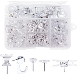 MEISO 120 Piezas Chinchetas Transparentes, Alfileres De Empuje De Plástico con Punta De Acero Inoxidable Decorativas Chinchetas Push Pins para Pared Tablero De Anuncios Corcho