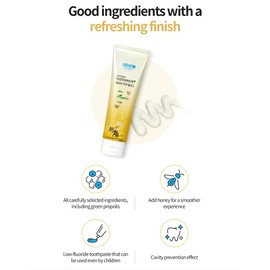 Low Fluoride Toothpaste with Propolis Extract, 50g x 4 Tubes