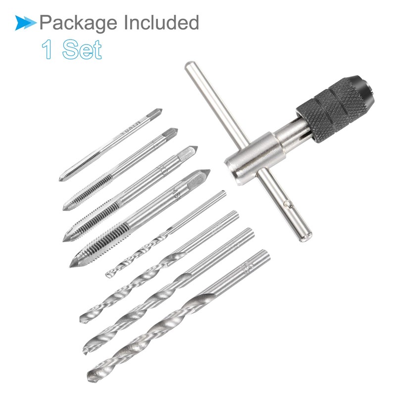 CoCud T-Handle Wrench & Tap & Drill Bit Set M3