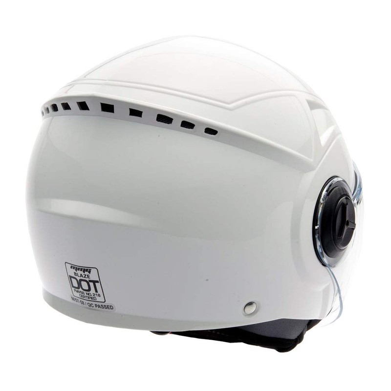 MMG Helmets Open Face Pilot Style Integrated Flip Up Visor