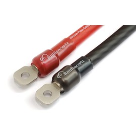 KnuKonceptz 0 Gauge Set Screw Ring Terminal Pair with Heat Shrink