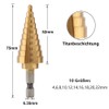 Saipor 4-22 mm Step Drill HSS Cone Drill Bit 6.35