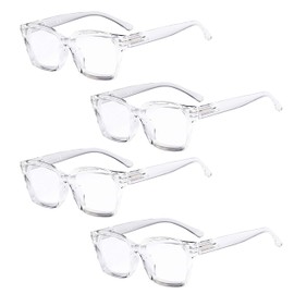 Eyekepper - anteojos de lectura para mujer (4 unidades), 4 piezas transparentes., +2.50