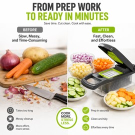 Advanced Wave Cut Vegetable Cutter for Kitchen Prep – Multifunctional Veggie Slicer with Decorative Ridges for Fruits & Vegetables