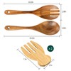 Bamboo Salad Hands, 2pcs 7.1in Bamboo Salad Server, Bamboo Kitchen