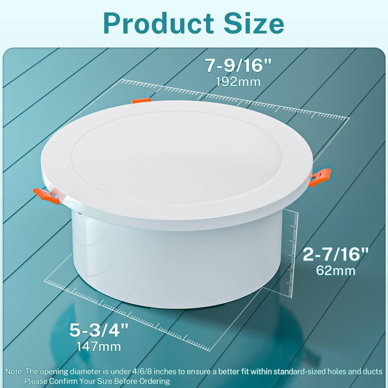 [Upgraded] HG Power 6 Inch Round Vent Cover with Adjustable