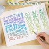 Geometric Texture Stencils for Crafts Reusable 16Pcs Stencils(10X8 Inch)