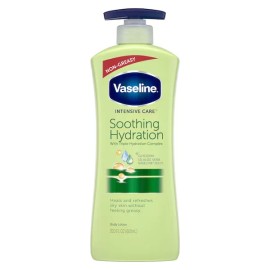 Vaseline Intensive Care Aloe Soothe Body Lotion,Tripple Hydration 20.3 oz., PK4