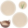 Pack of 2 Selfmade Basket Floor Round Shapes, Wooden Basket
