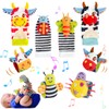 8Pcs Baby Wrist Rattle Foot Finder Socks Infant Developmental Sensory