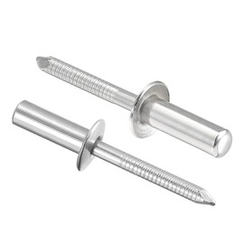 sourcing map Pack of 25 Blind Rivets Decorative Rivets 304 Stainless Steel Core 6.4 mm Diameter 20 mm Handle Length Silver