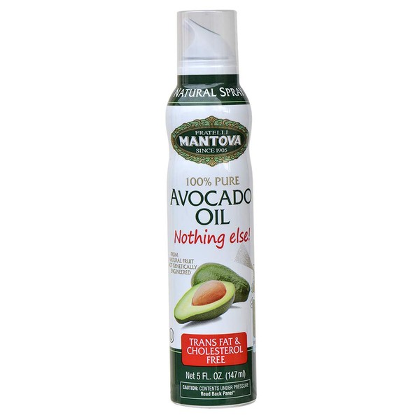 Mantova 100% Avocado Oil Spray 5 oz. Spray Bottle - Manage Oil Amount - Great For Salads & Cooking
