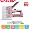 WORKPRO 6-in-1 Staple Gun Manual Brad Nailer w/4000PCS Staples Stapler
