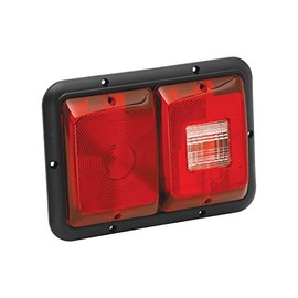 Bargman 34-84-008 Tail Light (Horizontal Mount Dual with Stop/Turn/Tail & Backup - Black Base)