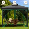 Gazebo Universal Replacement Mosquito Netting, 10'x10' Gazebo Netting Outdoor, 4-Panel