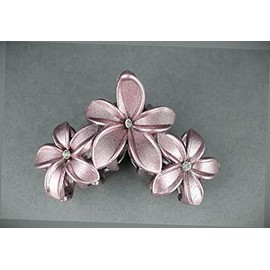 Wholesale Fashion HairClip Pink Hair Clip Claw Butterfly Clamp Flower Floral Plumeria 3.5inch Long Sparkly Fashion hair Accessories for Women