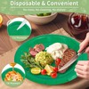 LIKAJON 50 Pcs Green Paper Plates, 25 Pcs 9 Inch