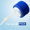Ks-Tek 1pcs Blue GL45 Safety Cap with Two Holes,3 Hose