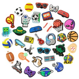 Shoe Charms for Clog 36pcs Shoe Accessories Charms for Croc, Cute Shoe Decoration Charms for Wristband, Shoe Charms for Boys Girls Birthday Gift Party Favors