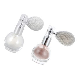 Baluue 2pcs High Gloss Highlight Powder Sprayer Bottles Lightweight Cosmetic Glitter Storage for Face Body Hair Easy One-Handed Use for Makeup Shimmering Effects