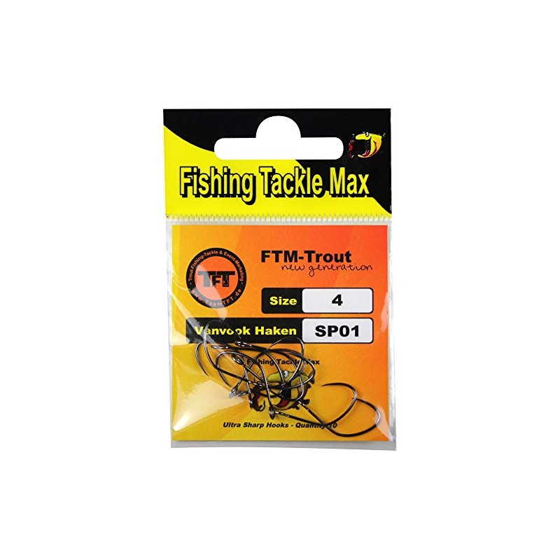 FTM Spoon Hooks Barbless – 10 Trout Hooks for Blinkers,