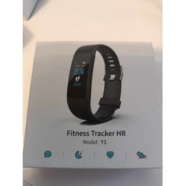 HR y1 Fitness Tracker HR Model Y1 Activity Tracker Black- (Purple)