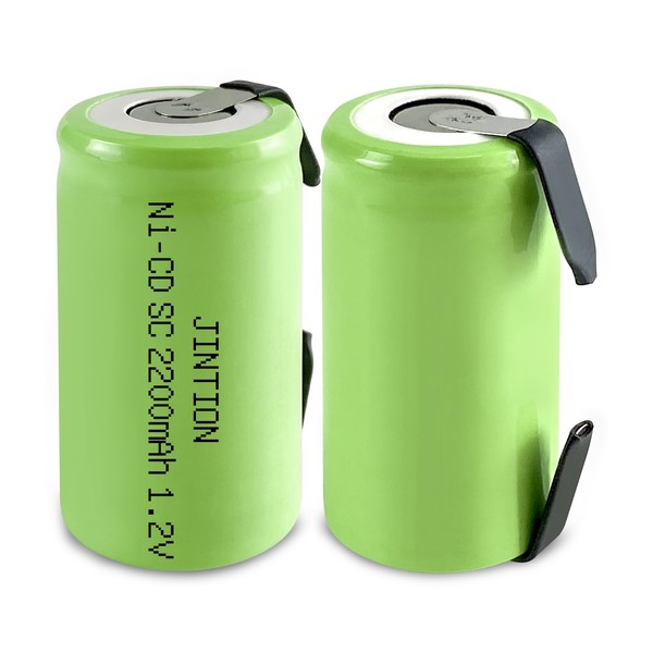JINTION 2200mAh Sub C NiCd Rechargeable Batteries for Power Tools