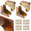 Zrfgbxim 4 Pcs Folding Brackets, Self-Locking Hinges, 90 Degree Foldable