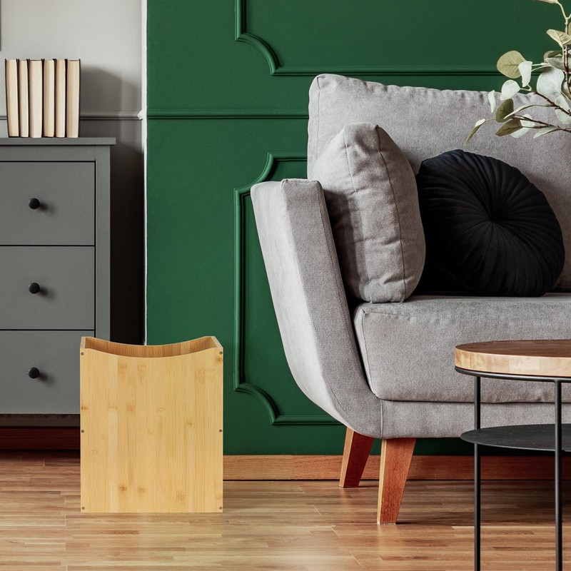 MOOACE Small Wastebaskets, 5 Gallon Trash Can with Handles, Rectangular