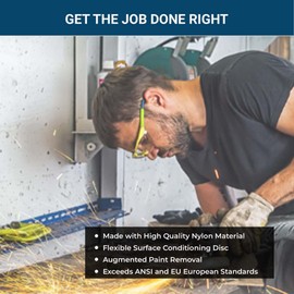 Benchmark Abrasives 3 Inch Sanding Discs Quick Change Nylon Surface Conditioning Discs, Drill & Die Grinder Sanding Disc Rust Remover for Metal Paint Stripper & Removal, Polishing - (25 Pack)(Fine)