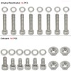 GOLKNHA 164 PCS Polished Stainless Steel Engine Bolt Screw Kit
